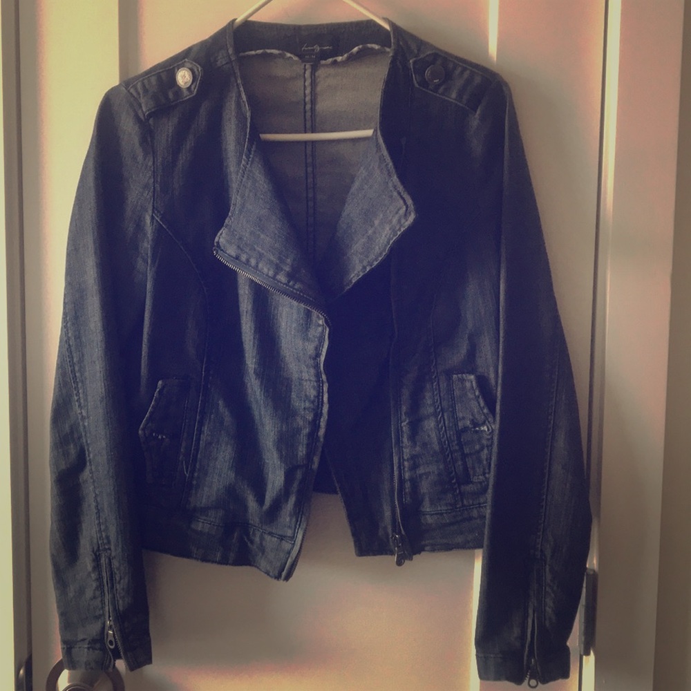 Moto Style Jean Jacket